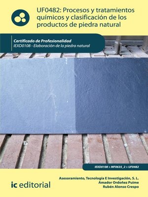 cover image of Procesos y tratamientos químicos y clasificación de los productos de piedra natural. IEXD0108